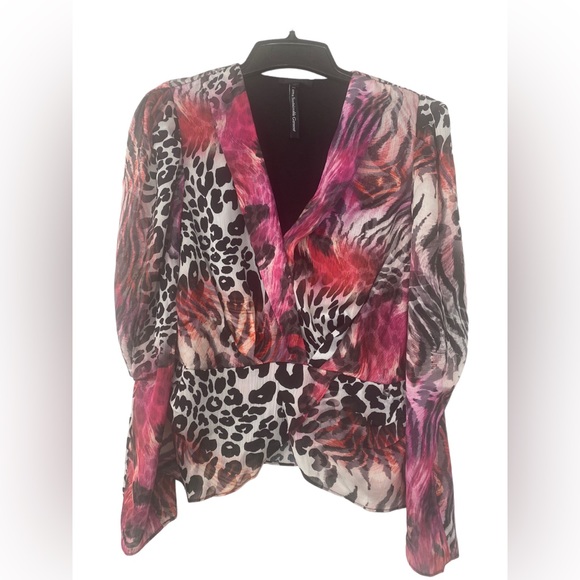 Multicoloured Animal Print Blouse - Size M - Picture 6 of 12